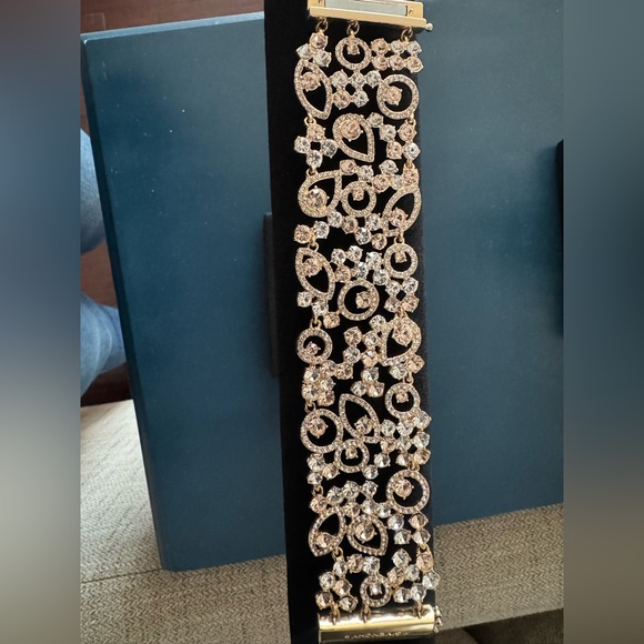 Givenchy Silk Crystal Stone Gold-Tone Flex Magnetic Bracelet - Picture 4 of 8